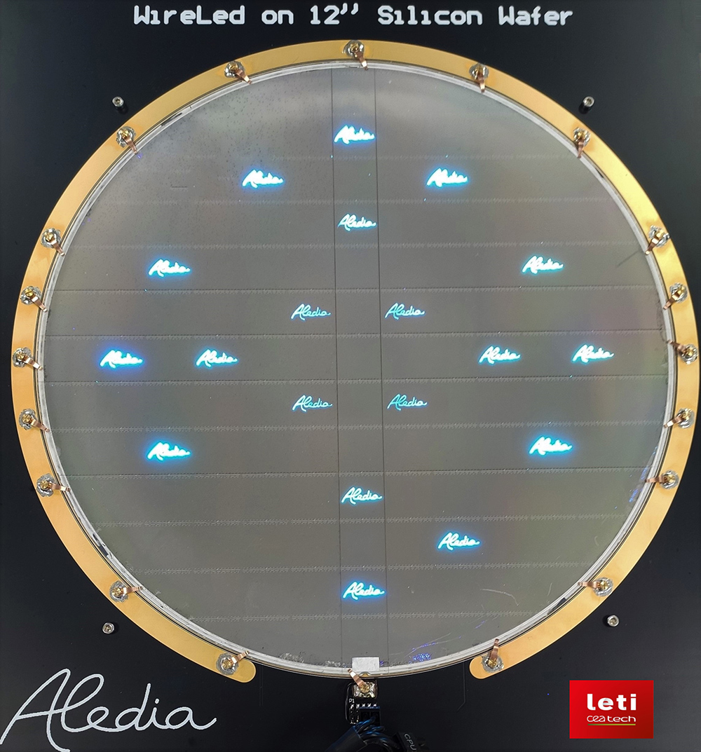 Aledia Announces it Has Produced its First Nanowire Chips on 300mm Silicon Wafers Using CEA-Leti Pilot Lines